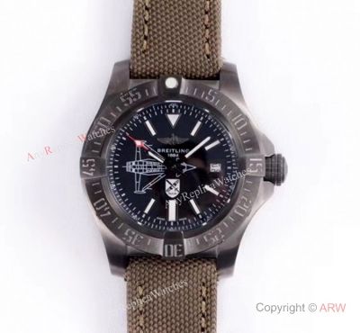 GB Factory Breitling Avenger Seawolf II Boelcke Limited Edition Copy Watch Black Steel Green Band